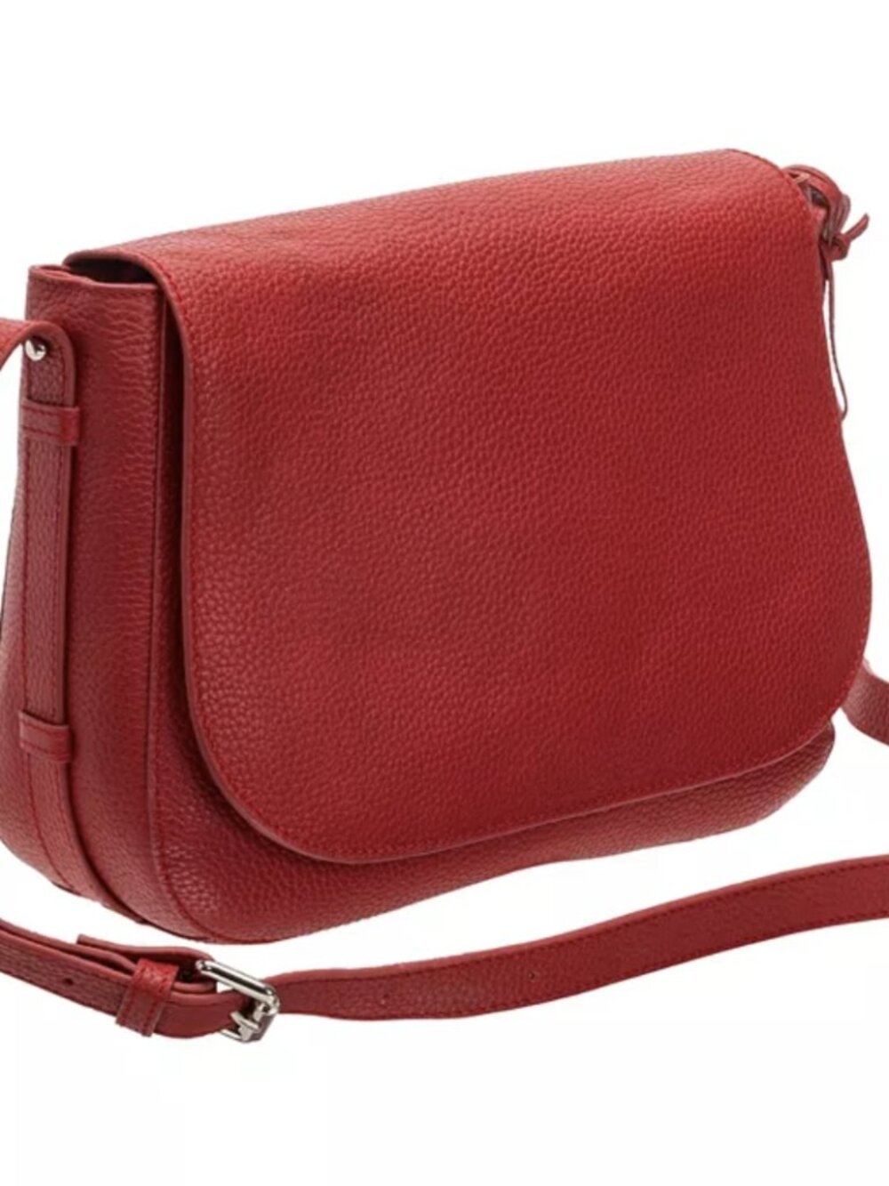 Mancini Amy Small Pebbled Leather Crossbody Bag Red S NWT